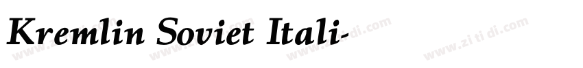 Kremlin Soviet Itali字体转换